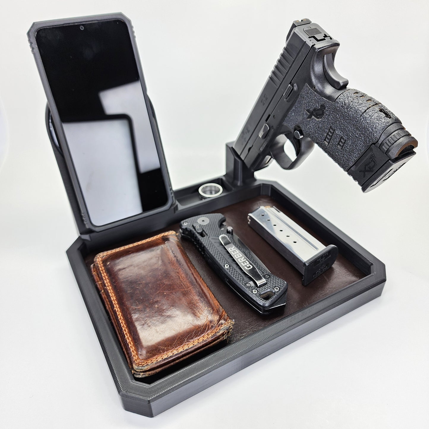 Wireless Charging EDC Tray w/ Handgun Mount